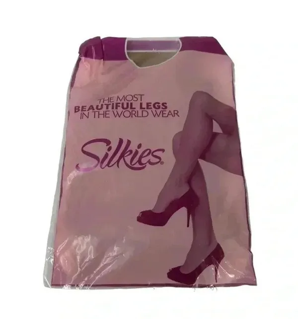 Silkies Vtg Ultra Total Leg Control Tights Nylon Spandex 100101 Panty Hose Nude - Image 3