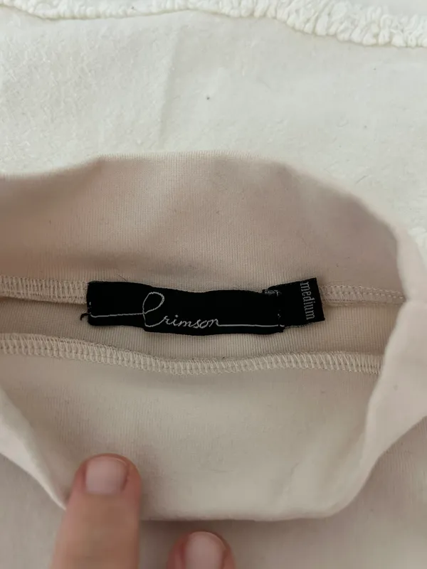 Versona off white cropped mock neck - Image 3