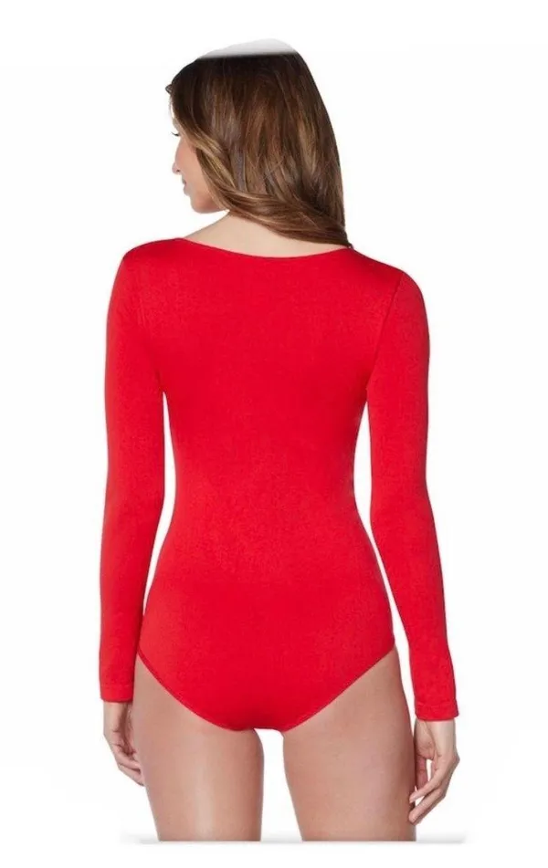 Spirit Halloween Long Sleeve Red Bodysuit Devil Costume Sz S/M - Image 5