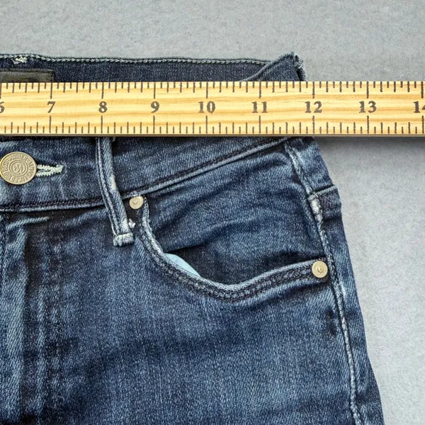 MOTHER Womens‎ Dark Wash Blue Slim Straight Leg Denim Jeans Size 25 Made in USA - Image 7