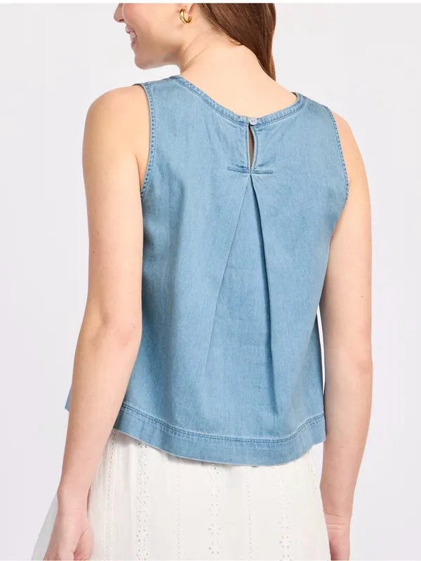 Market & Spruce Rori Cotton Tank Blue Large NWT STITCH FIX - Image 2