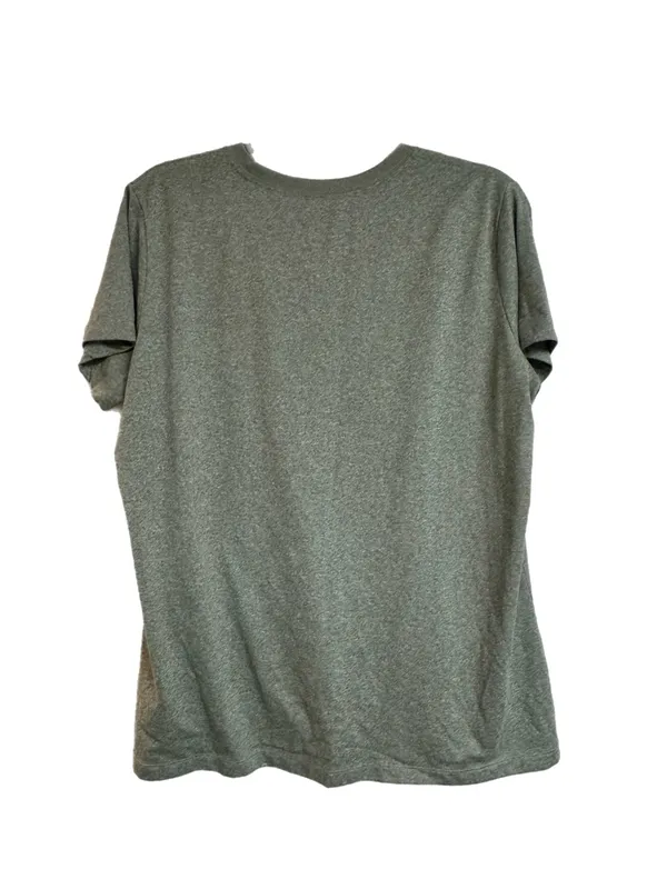 Nike Women’s Dry Fit Heather Olive Green Short Sleeve Crew T-Shirt - Image 2