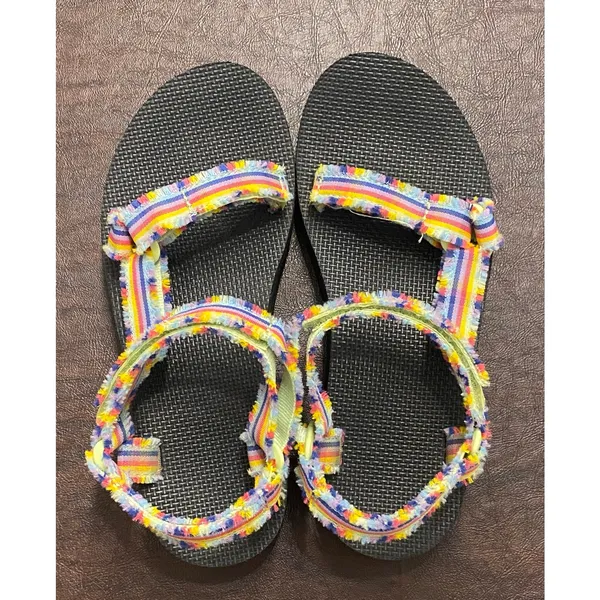 Teva Midform Universal Fray Rainbow Stripe Platform Sandals Women’s 8 EU 39 - Image 8
