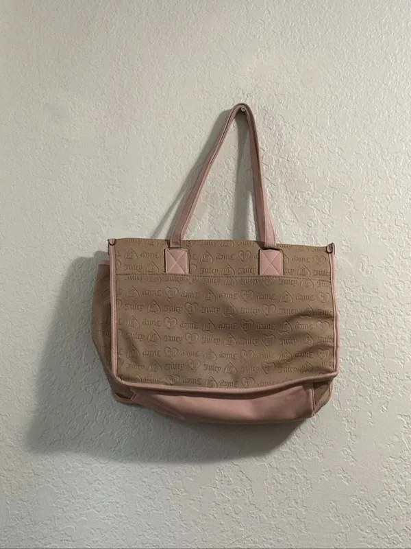 Juicy Couture Fashionista Tote, Sand Stone pink tan bag purse - Image 3
