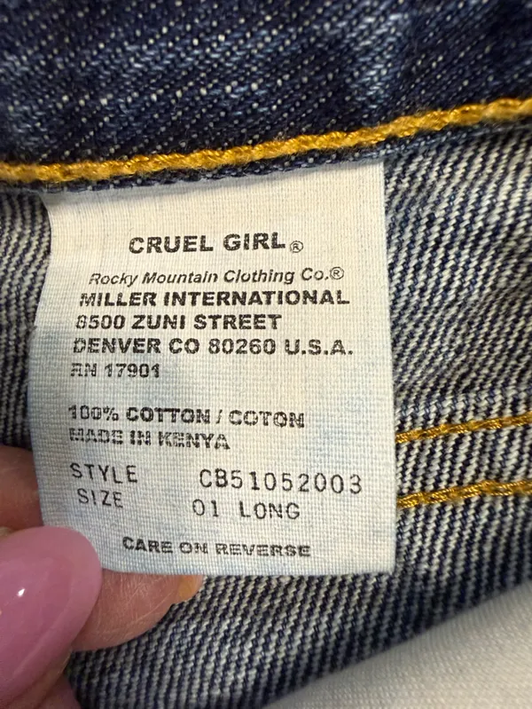 Cruel Girl Women's Dark Blue Straight Leg Jeans Size 01 Long - Image 5