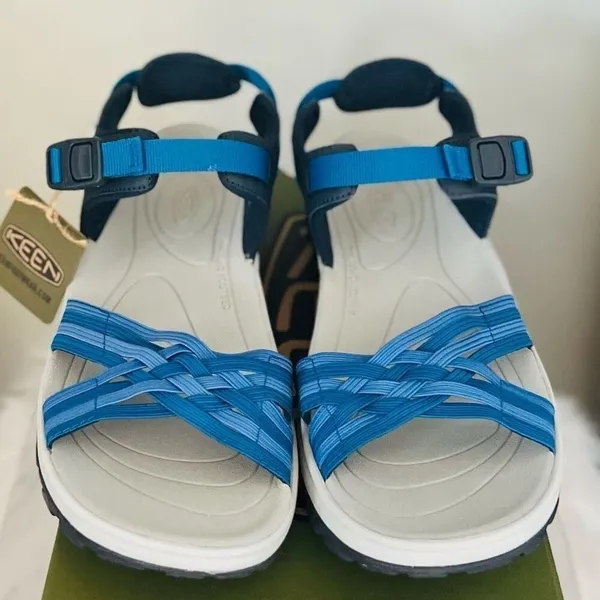 KEEN Terradora II Strappy Open Toe Sandal, Comfort Hiking‎ Blue, Size 11, NWT - Image 4