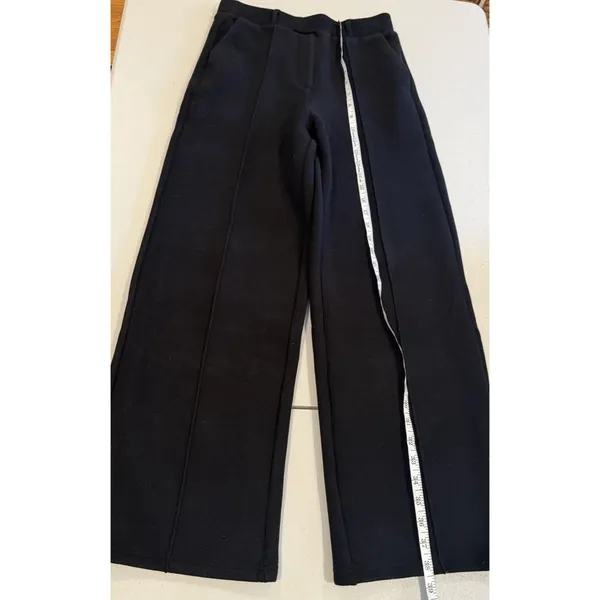 NEW OGL Pants Small Black Wide Leg Stretch Office Minimal Quiet Luxury Travel - Image 4
