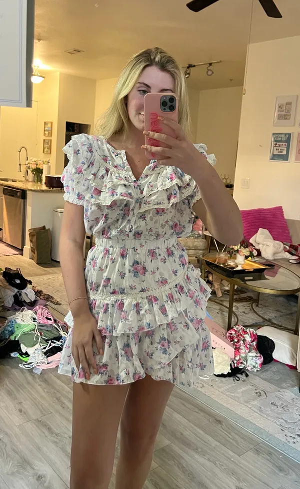 Impeccable Pig Floral Ruffle Mini Dress - Image 2