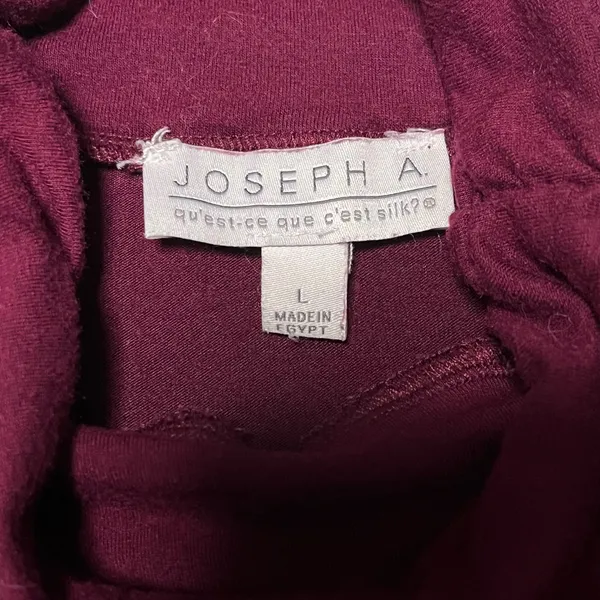 L Joseph A. Wine Red Burgundy Women’s Long Sleeve Comfy Winter Turtleneck Top Shirt - Image 8