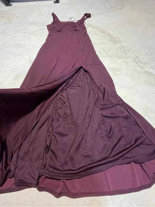 Birdy grey Alex Cabernet Sleeveless Maxi Dress bridesmaid large - Image 3