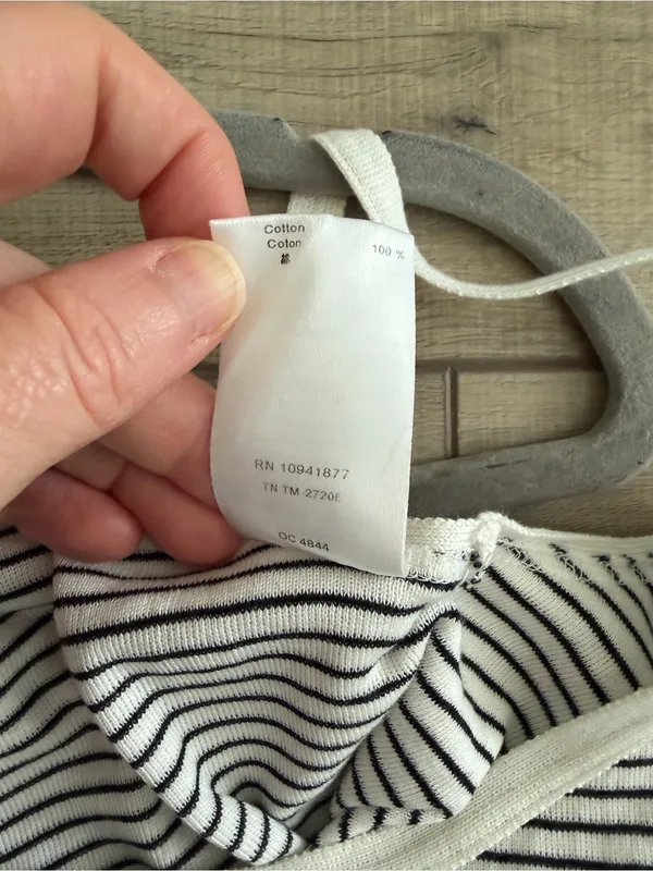 Anne Fontaine Paris Vintage Lindsey White Black Stripe Sleeveless Cami M - Image 6
