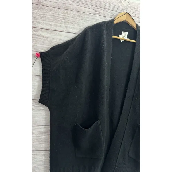 Aerie Women's Black Knit Cardigan Poncho Sweater Size SMALL OVERSIZED - Image 4