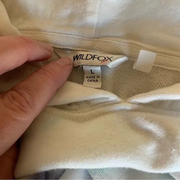 Wildfox White & Purple Tie Dye Hoodie L - Image 6