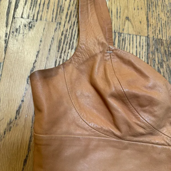 H&M Conscious Leather Corset‎ Crop Top Bralette size XS - Image 7