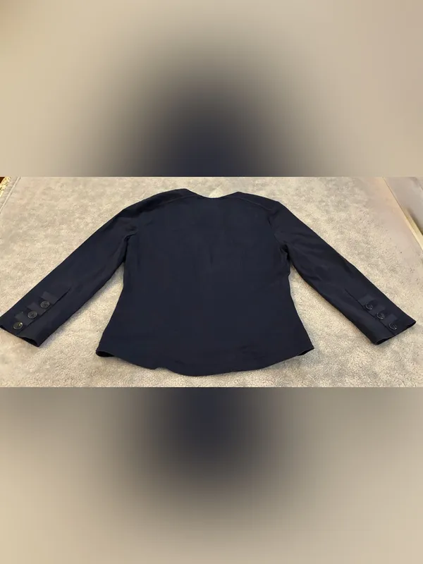 Classic Navy Women's Blazer Jacket by Express Size 10 - Image 7