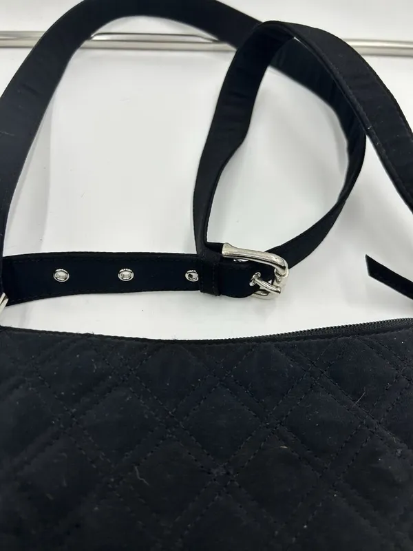 Vera Bradley Black Microfiber Hipster Large Adjustable Strap Crossbody Bag - Image 10