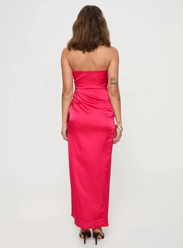 Princess Polly CALLITA STRAPLESS MAXI DRESS RED - Image 4