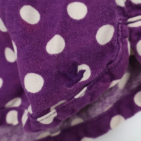Aerie Mini Shorts Womens S Purple Polka Dot Pleated Elastic Waist Low Rise - Image 3