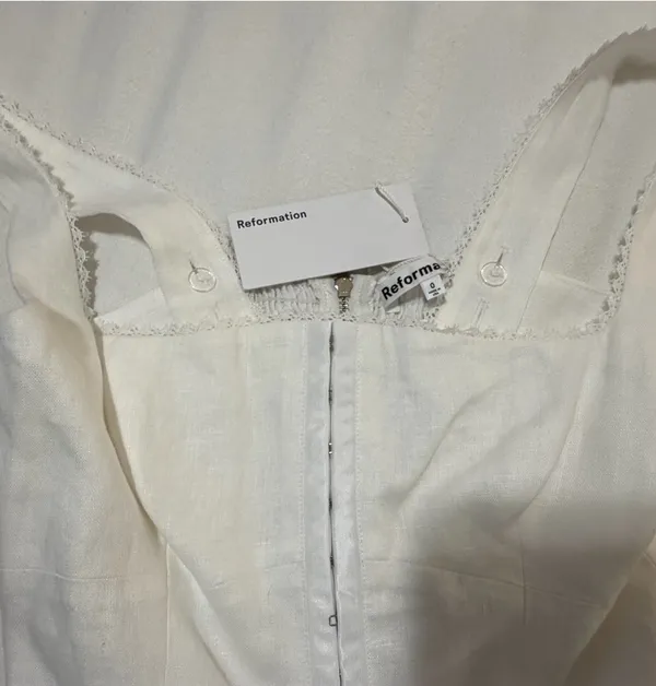 Reformation Tagliatelle Linen Dress - Image 5