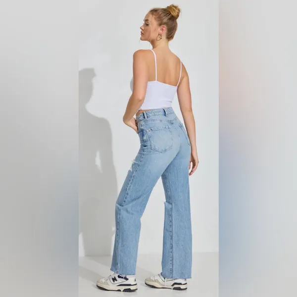Garage Urbain A Jambe Large/‎ Street Wide Leg Jeans Size 27 (5) Back to School - Image 2