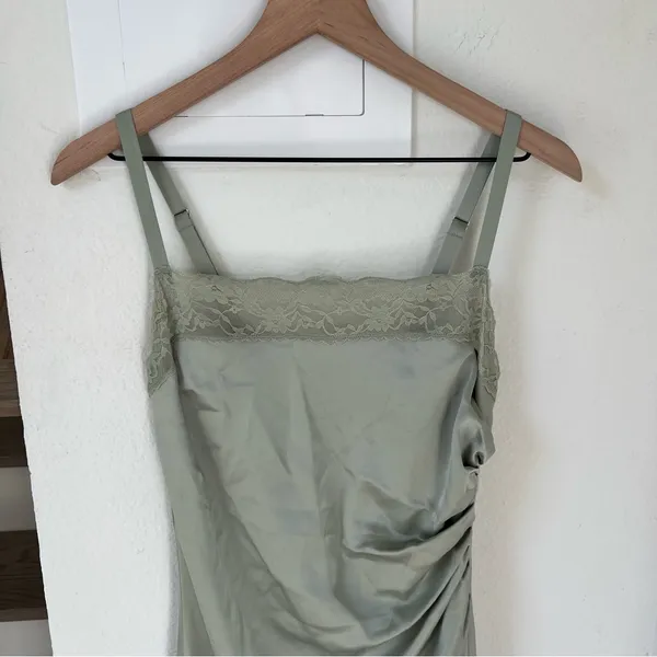 Reformation Vesper Satin Maxi Dress in Salvia Green NWT - Image 5