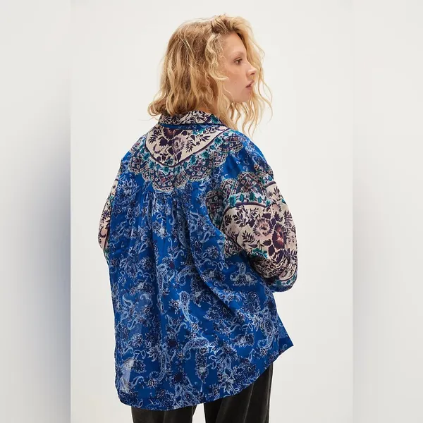 Free People Rose Bud Blouse Size Large NWT - Image 3