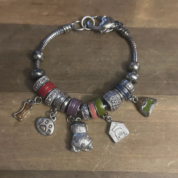 Vintage Dog Theme Sliding Charm Bracelet - Image 3