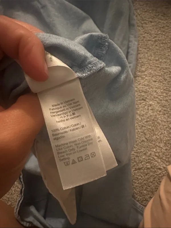 J. Crew Chambray 100% cotton balloon sleeve mini dress size medium - Image 3