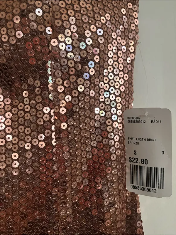 Forever 21 Bronze Sequin Strapless Mini Dress - Image 3