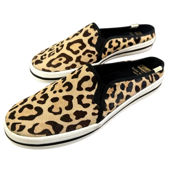Keds for Kate Spade Slip On Shoes Size 7.5 Mules Leopard Print Sneakers - Image 10