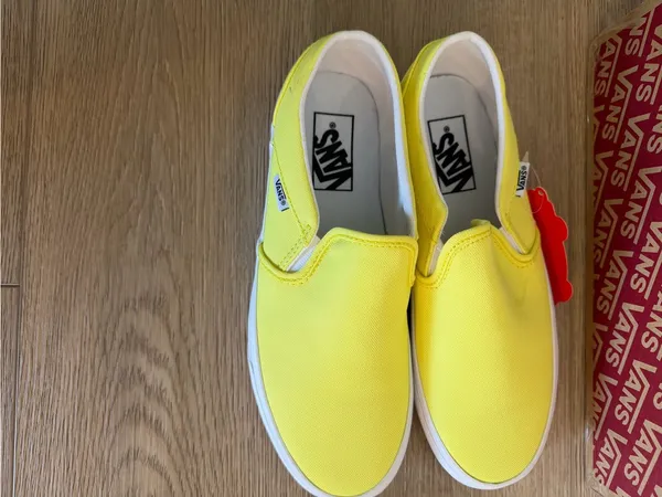 Vans Slip-On Canvas Shoes - Bright Yellow - Image 2