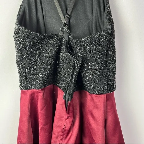 Speechless Black Sequin‎ & Wine Red Fit & Flare Mini Dress 11 - Image 6