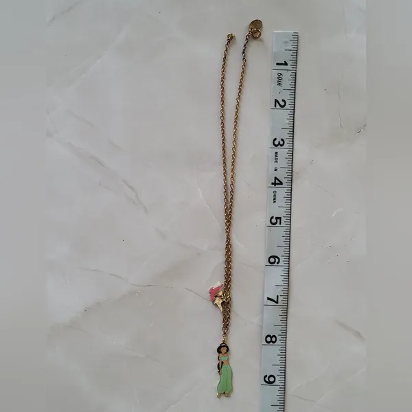 Retro Vintage Disney Princess Jasmine Gold Tone Necklace Choker - Image 5