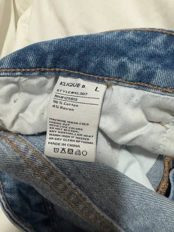 Klique B Distressed Denim Mini Skirt - Image 3