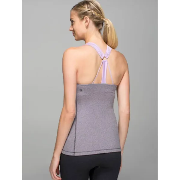 Lululemon Purple and Gray Running Motivate Halter Strappy Back Tank - Size - 4 - Image 2