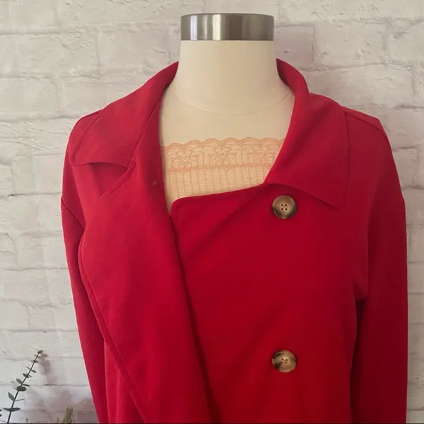 Boutique NEW Red ‘NYC Chic’ Over Coat - Image 2