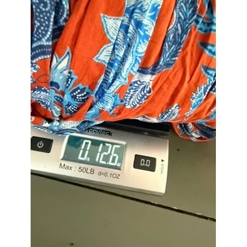 Cara Cara Jazzy Floral Smocked Maxi Dress Puff Sleeve Orange Blue Size Medium - Image 14
