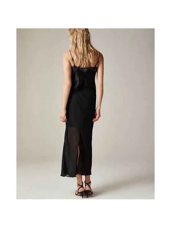 J Crew Black Sheer Chiffon Gweneth Maxi Skirt NWT - Image 2
