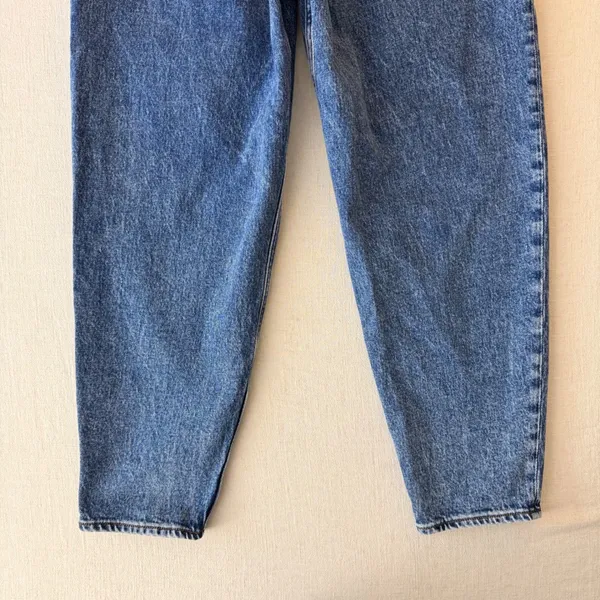 Abercrombie & Fitch 80s Mom Pleated Ultra High Rise Jeans Women 28/6R Blue - Image 2