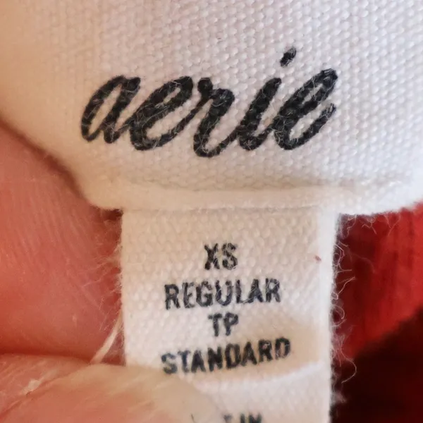 Aerie Ribbed Flare‎ Leggings Pants Womens Size XS Red Boho Bell Bottoms - Image 3