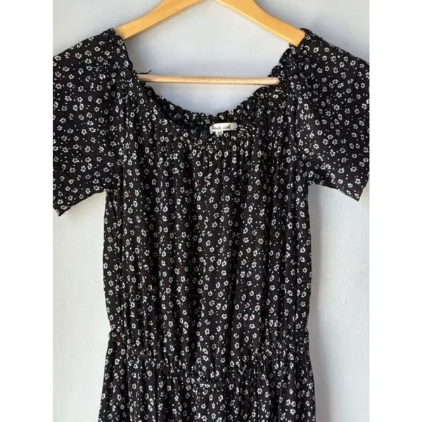 Bleuh Ciel Boho Floral Maxi Elastic Waist Dress - Image 2