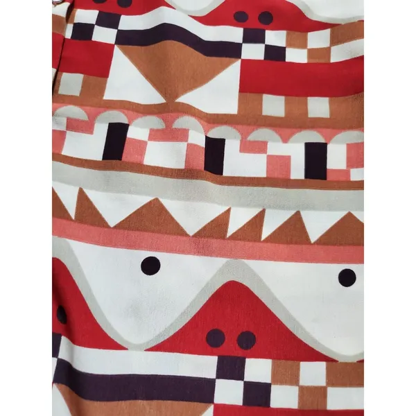 Viva Vena! Dress Women Size XS Geometric Halter Short Sleeve Open Back Collared - Image 5