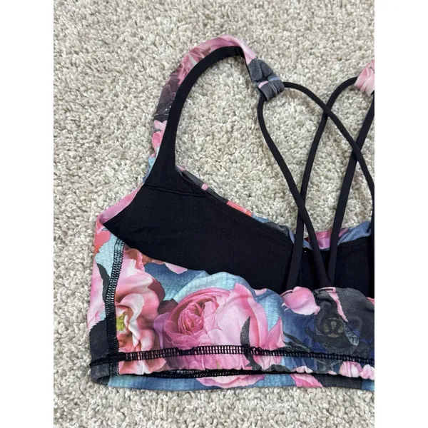 Lululemon Energy Bra Secret Garden Floral Strappy Sports Bra Yoga Pilates Size 6 - Image 7