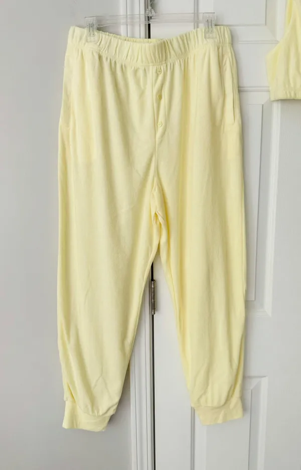 Anthropologie Sunday in Brooklyn Terrycloth Joggers & Bra Set, Size L - Image 7