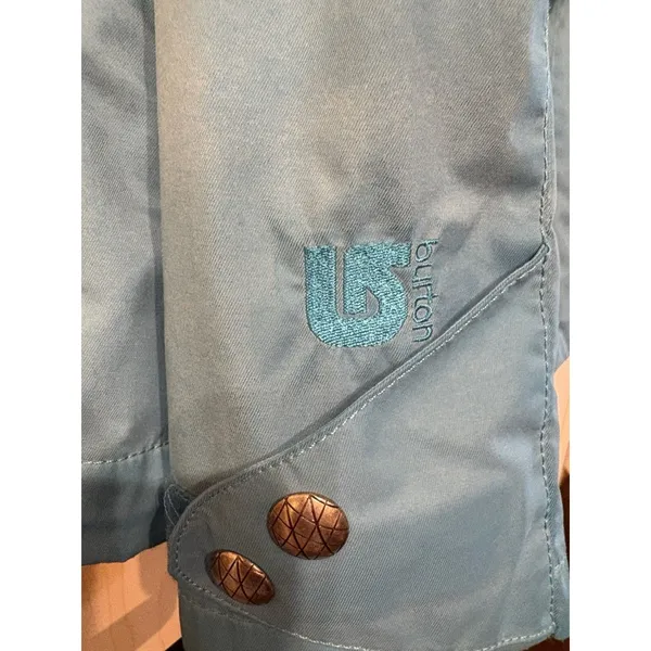 Burton Women’s Snowboard Ski Jacket Blue Hooded Insulated Shell Size S - Image 5