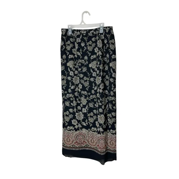 Vintage Hunt Club Floral‎ Print Wrap Maxi Skirt Size 12 - Image 7