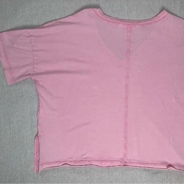 Altar’d State | NWOT Pink Amelia Oversized Cropped Tee | Medium - Image 8