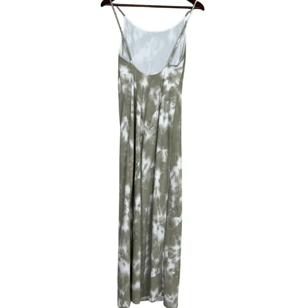 Thakoon Sleeveless Tie Dye Maxi Slip Dress Open Back Scoop Neck 0 Sage Green - Image 6