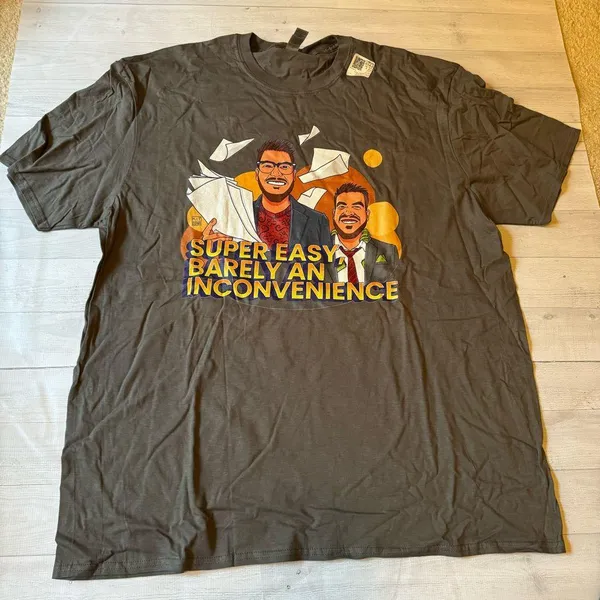 Gildan Super Easy Graphic T-Shirt Gray 2XL Unisex - Image 2