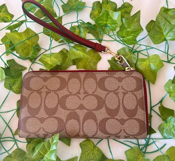 Long Zip Around Wallet In Signature Canvas c4452 - Image 3